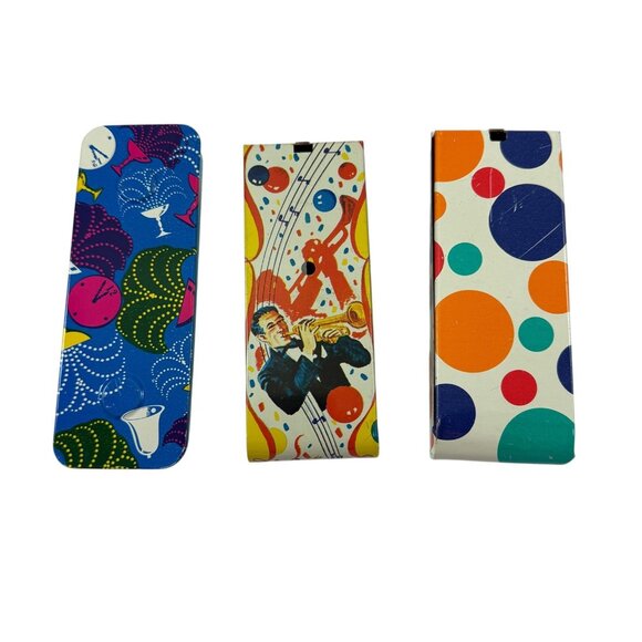 Lot of 9 Tin Litho Toy Noisemakers New Years Party US Metal Mfg Co Vintage 1950s - Picture 2 of 9